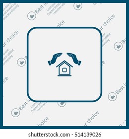 protection and home insurance web icon. vector design