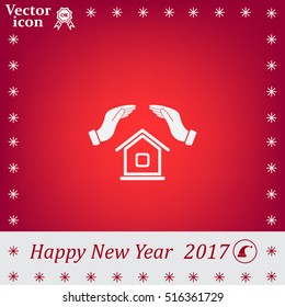 protection and home insurance web icon. vector design