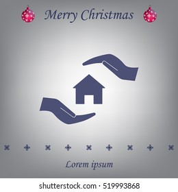 protection and home insurance web icon. vector design