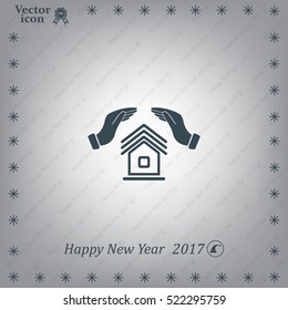 protection and home insurance web icon. vector design