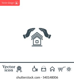 protection and home insurance web icon. vector design