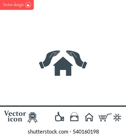 protection and home insurance web icon. vector design