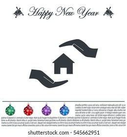 protection and home insurance web icon. vector design