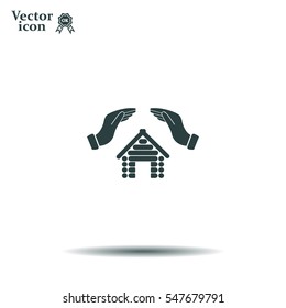 protection and home insurance web icon. vector design