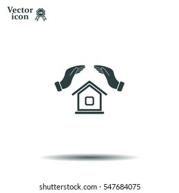 protection and home insurance web icon. vector design