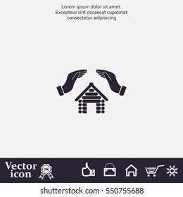 protection and home insurance web icon. vector design