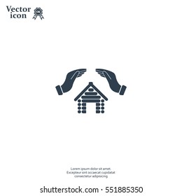 protection and home insurance web icon. vector design