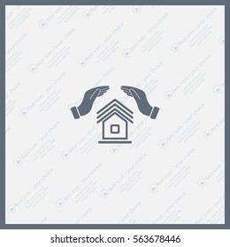 protection and home insurance web icon. vector design