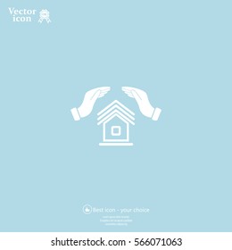 protection and home insurance web icon. vector design