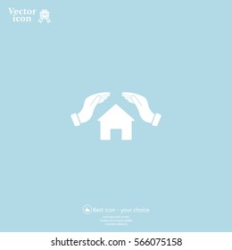 protection and home insurance web icon. vector design