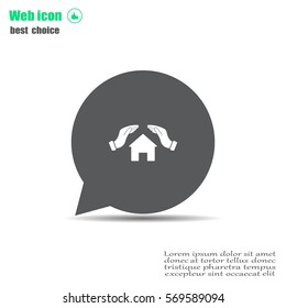 protection and home insurance web icon. vector design