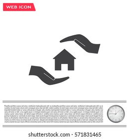 protection and home insurance web icon. vector design