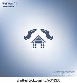 protection and home insurance web icon. vector design
