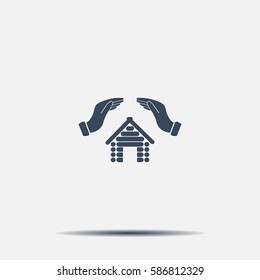 protection and home insurance web icon. vector design