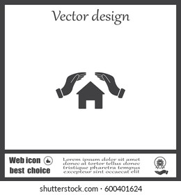 protection and home insurance web icon. vector design