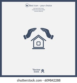 protection and home insurance web icon. vector design