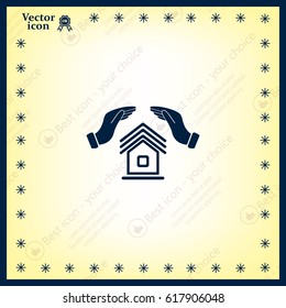 protection and home insurance web icon. vector design
