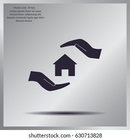 protection and home insurance web icon. vector design