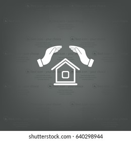 protection and home insurance web icon. vector design
