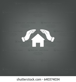 protection and home insurance web icon. vector design