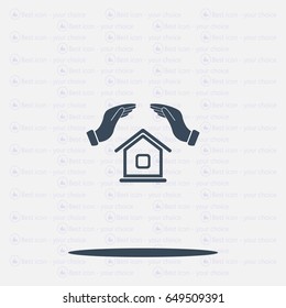 protection and home insurance web icon. vector design