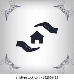 protection and home insurance web icon. vector design