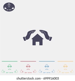 protection and home insurance web icon. vector design