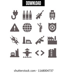 protection icon. 16 protection vector set. shield, scarecrow, warning and seat belt icons for web and design about protection theme