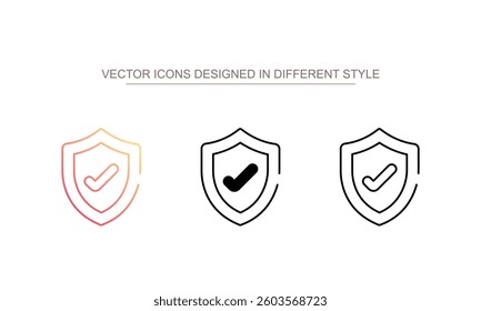 Protection icon design with white background stock illustration