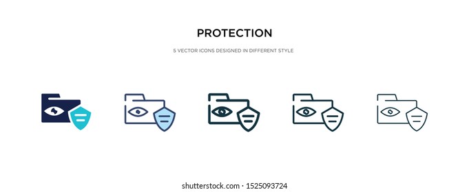 protection icon in different style vector illustration. two colored and black protection vector icons designed in filled, outline, line and stroke style can be used for web, mobile, ui