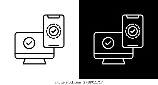 Icono de protección Ilustración vectorial de contorno llena en blanco y negro