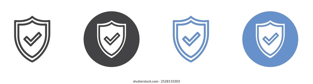 Protection icon Flat art in black and white isolated