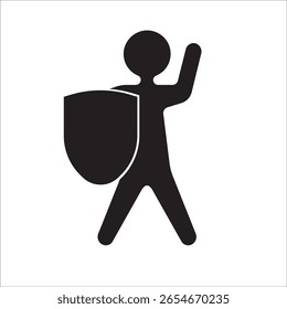 protection icon in flat style