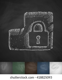 protection icon. Hand drawn vector illustration
