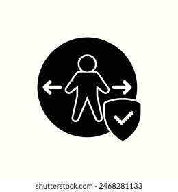protection icon, isolated glyph icon