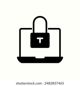 icono de protección, icono de glifo aislado tema comercio electrónico
