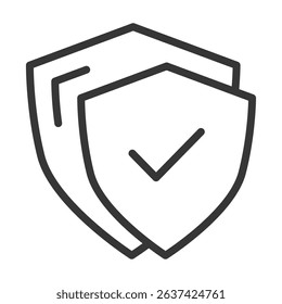 Protection Icon Lineal Style Vector Illustration