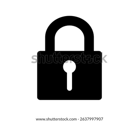 Protection icon with lock symbol privacy icon. Secure private security icon vector design and illustration.


