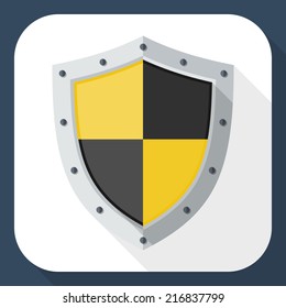 Protection icon with long shadow