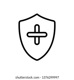 Protection Icon- Medical and healthcare protection vector icon.