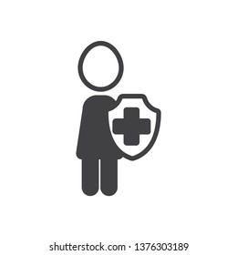 Protection Icon Medical Healthcare Protection Vector Stock Vector ...