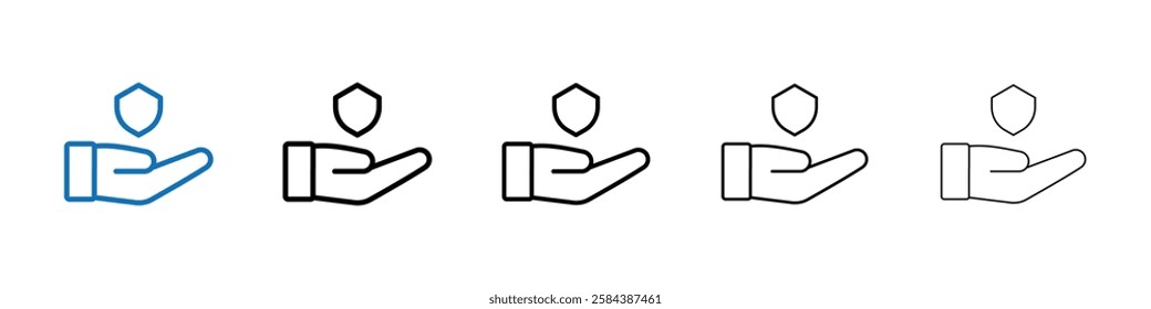 Protection icon Outline vector logo for web ui