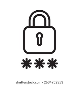 protection icon. password protection. security protection