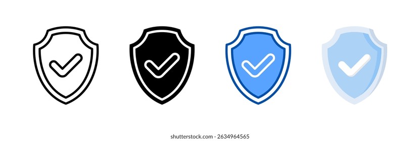 Protection icon set bundle. Multi style icon collection perfect for websites, apps, and presentations. Simple vector icon collection