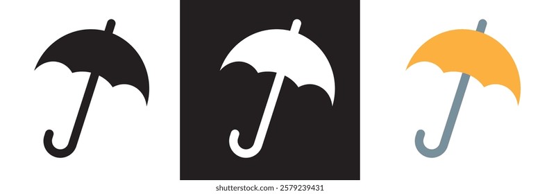 Protection icon set.  isolated on white and black background. vector illustration. EPS 10