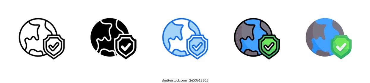 Protection Icon Set Multiple Style Collection