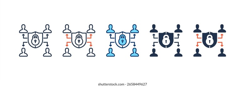 Protection icon set multiple style collection