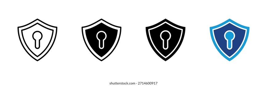 Conjunto de iconos de protección colección de estilos múltiples