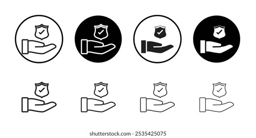 Ícone de proteção Contorno fino simples