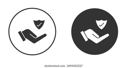Schutzsymbol. Einfache Vektorgrafik. Silhouette Icon Set.